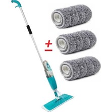 Scratch Anet Sprey Mop Deterjan Hazneli Mikrofiber Paspas Yer Fayans Duvar Banyo Mutfak Temizleyici Sprey Tablet Mop + 3 Yedek Bez