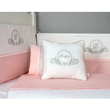 Pudradecor Elegante Kişiye Özel Bebek Uyku Seti / Pembe Beyaz