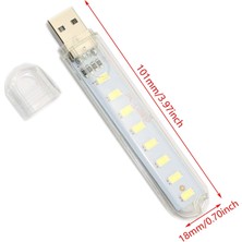 Bunyon Taşınabilir Mini USB LED Lamba 8 LED Kamp Stick Ledi Kamp Işığı