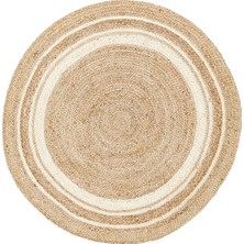 Eko Halı Juno Yuvarlak Jüt Halı Ech 01 R Natural White