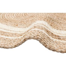 Eko Halı Juno Yuvarlak Jüt Halı Ech 01 R Natural White