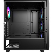 Power Boost VK-P3380B 550w 80+ USB3.0 ARGB Fan Tempered Bilgisayar Kasası