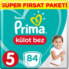 Prima Külot Bebek Bezi 5 Beden 84 Adet Junior Süper Fırsat Paketi