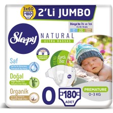 Sleepy Bebek Bezi 0 Numara Prematüre 3 x 2li Jumbo