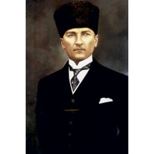 Asilmeydan Kalpaklı Mustafa Kemal Atatürk Poster Cephe Bayrağı 150 x 225 cm