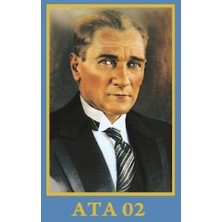 Asilmeydan Sivil Gazi Mustafa Kemal Atatürk Portre Poster Cephe Bayrağı 4 x 6 Metre