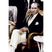 Asilmeydan Sivil Mustafa Kemal Atatürk Cephe Raşel Poster Bayrağı 4 x 6 Metre