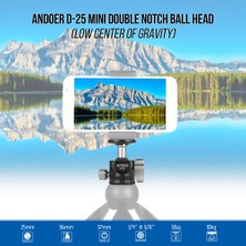 Andoer D-25 Cnc İşleme Alüminyum Alaşım Çift Notch