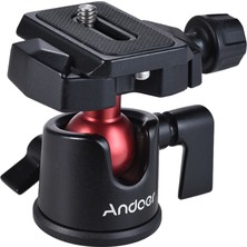 Andoer Mini Top Kafa Ballhead Masa Tripod Standı Adaptörü