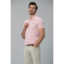 Lufian Laon Spor Polo Erkek Tişört Pembe