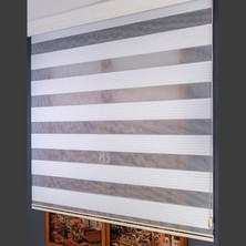 Aniper Zebra Perde Beyaz Geniş Plise Stor Perde 80x200 cm