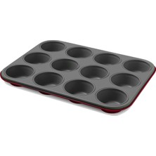 Aryıldız Granit 12'li Muffin Kalıp Kırmızı