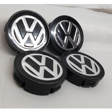 Yed Jant Göbeği Volkswagen 58/55 (55 mm Yuva) 4'lü Set Siyah