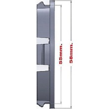 Yed Jant Göbeği Alfa Romeo 58/55 55 mm Yuva 4lü Set Siyah Plasto Damla