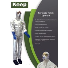 Keep Coverall Lamine Type 5/6  Tek Kullanımlık Tulum