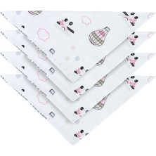 Evim Home  Pamuk Müslin Bebek Battaniyesi + 4'lü Ağız Bezi