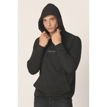 Mascarano Erkek Örme Yarım Fermuarlı Kapşönlu Sweatshirt