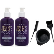 Acacia Jeans Color Saç Boyası Ametist 250ml 2AD ve Saç Boya Kabı Seti