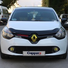 Renault Clio 4 Ön Kaput Koruyucu Rüzgarlık Deflektör Akrilik ABS 4mm Parlak Siyah 2012-2020