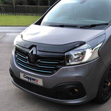 Renault Trafic Ön Kaput Koruyucu Rüzgarlık Deflektör Akrilik ABS 4mm Parlak Siyah 2014 ve Sonrası