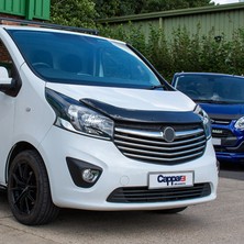 Opel Vivaro Ön Kaput Koruyucu Rüzgarlık Deflektör Akrilik ABS 4mm Parlak Siyah 2014-2018