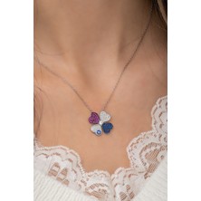 Nereze 925 Ayar Gümüş Yonca Kadın Gümüş Kolye