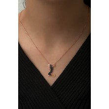 Nereze 925 Ayar Gümüş Anne Bebek Kadın Gümüş Kolye