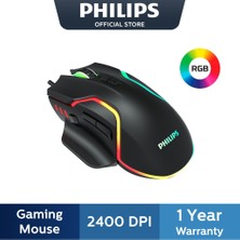 Philips Gaming Mouse 2400DPI Optik Kablolu Gaming Mouse Rgb Aydınlatma Efekti SPK9525