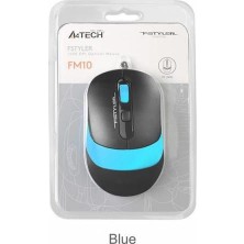 A4 TECH FM10 USB 1600dpi Optic Siyah/Mavi Mouse