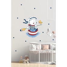 Kt Decoration Kaptan Ayıcık Duvar Sticker Seti