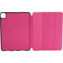 MobaxAksesuar Apple İpad 12.9 3.Nesil Kılıf Kalem Bölmeli Smart Case A1876 A2014 A1895 A1983 Pembe