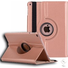 MobaxAksesuar Apple İpad 6 Nesil 9.7 2018 Kılıf 360 Dönebilen Standlı Case A1893 A1954 Rose Gold