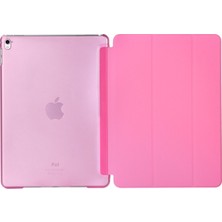 MobaxAksesuar Apple iPad Air 5 10.9" 2022 M1 Kılıf PU Deri Smart Case A2589 A2591 Açık Pembe