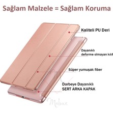 MobaxAksesuar Apple iPad Air 5 10.9" 2022 M1 Kılıf PU Deri Smart Case A2589 A2591 Açık Pembe