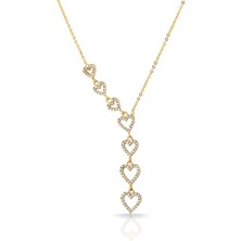 Forentina Altın Kaplama Sallantılı Kalp Kolye