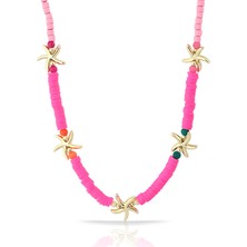 Forentina Deniz Yıldızı Pembe Fimo Kolye