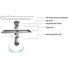 Sukar Duş Kanalı Line/4e Plain Izgara 30 cm