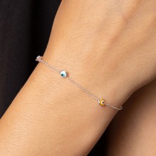 Papatya Silver Nazar Boncuklu Gümüş Bileklik