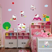 Kt Decoration Hello Kitty Duvar Sticker Çocuk Odası Pvc Duvar Sticker