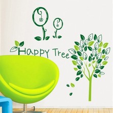 Kt Decoration Mutlu Ağaç Çocuk Odası ve Ev Dekorasyonu Duvar Dekoru Sticker