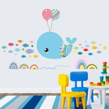 Kt Decoration Rengarenk Balıklar Anaokulu Yuva Bebek Odası Duvar Sticker