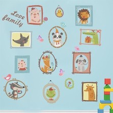 Kt Decoration Sevimli Hayvan Portreleri Çocuk Odası Dekorasyonu Duvar Dekoru Sticker