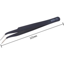 Wellhise St-15 Antistatik Eğri Uç Tweezers Cımbız