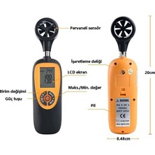 Wellhise Ht-91 Anemometre Rüzgar Ölçüm Cihazı