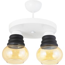 Lambadar Lüster Camlı Spor Model Modern Plofonyer Avize