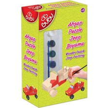Bubu Ahşap Puzzle Jeep Boyama