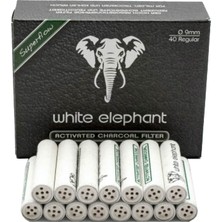 White Elephant Koop 40 Lı 9 mm Karbon Pipo Filtre Filitresi PZ70