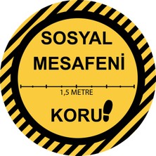 Tellgraf Sosyal Mesafe Yer Folyosu (30X30 Cm)
