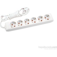 Viko Multi-Let Altılı Priz Topraklı Kablolu Çocuk Korumalı 5 M Beyaz 2'li