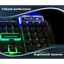 Concord C58 Kablolu Gaming Klavye Mouse Set